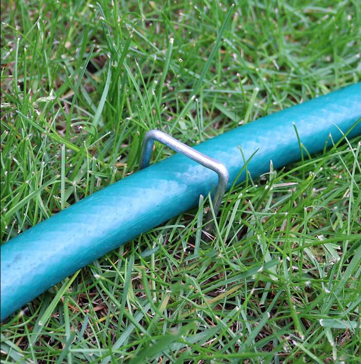 Garden Landscape Staples Stakes Pins Secure Weed Barrier Fabric Ground Cover Sod Fence Hoses