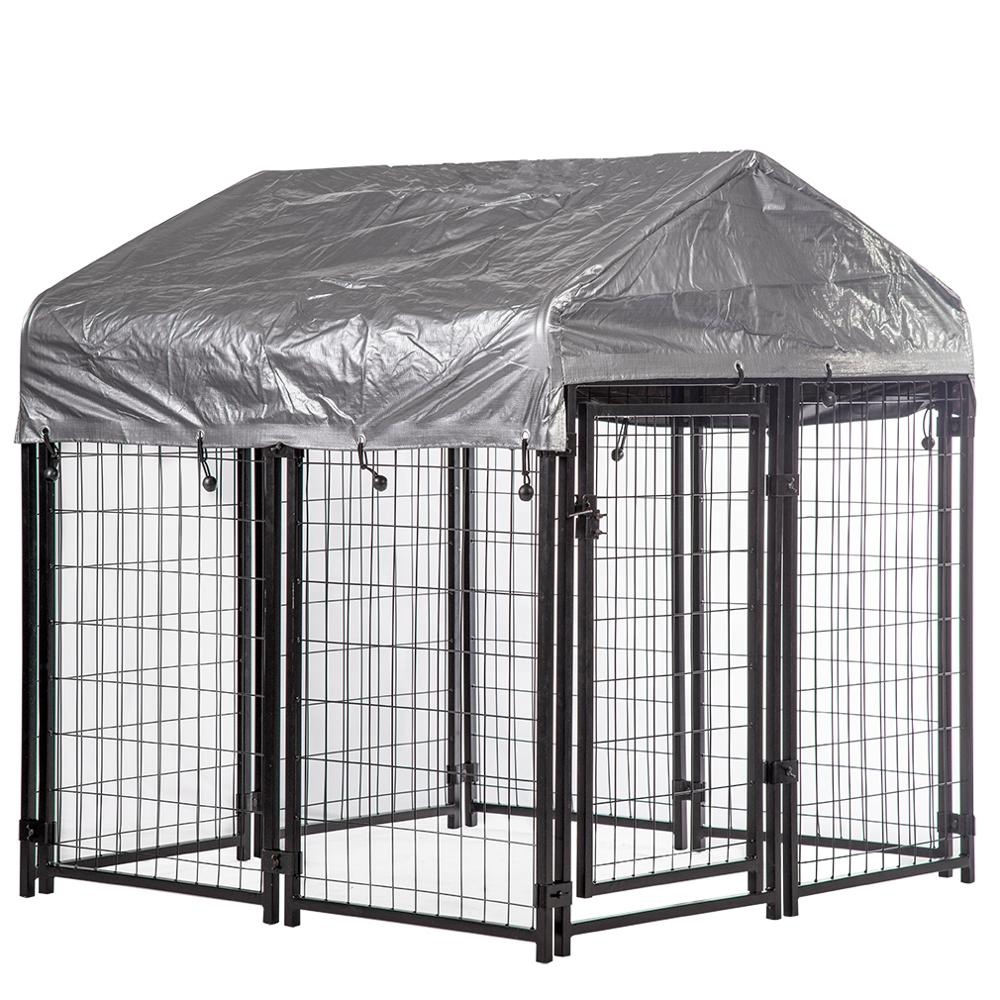 Weatherguard Covered Uptown Welded Wire Dog Kennel