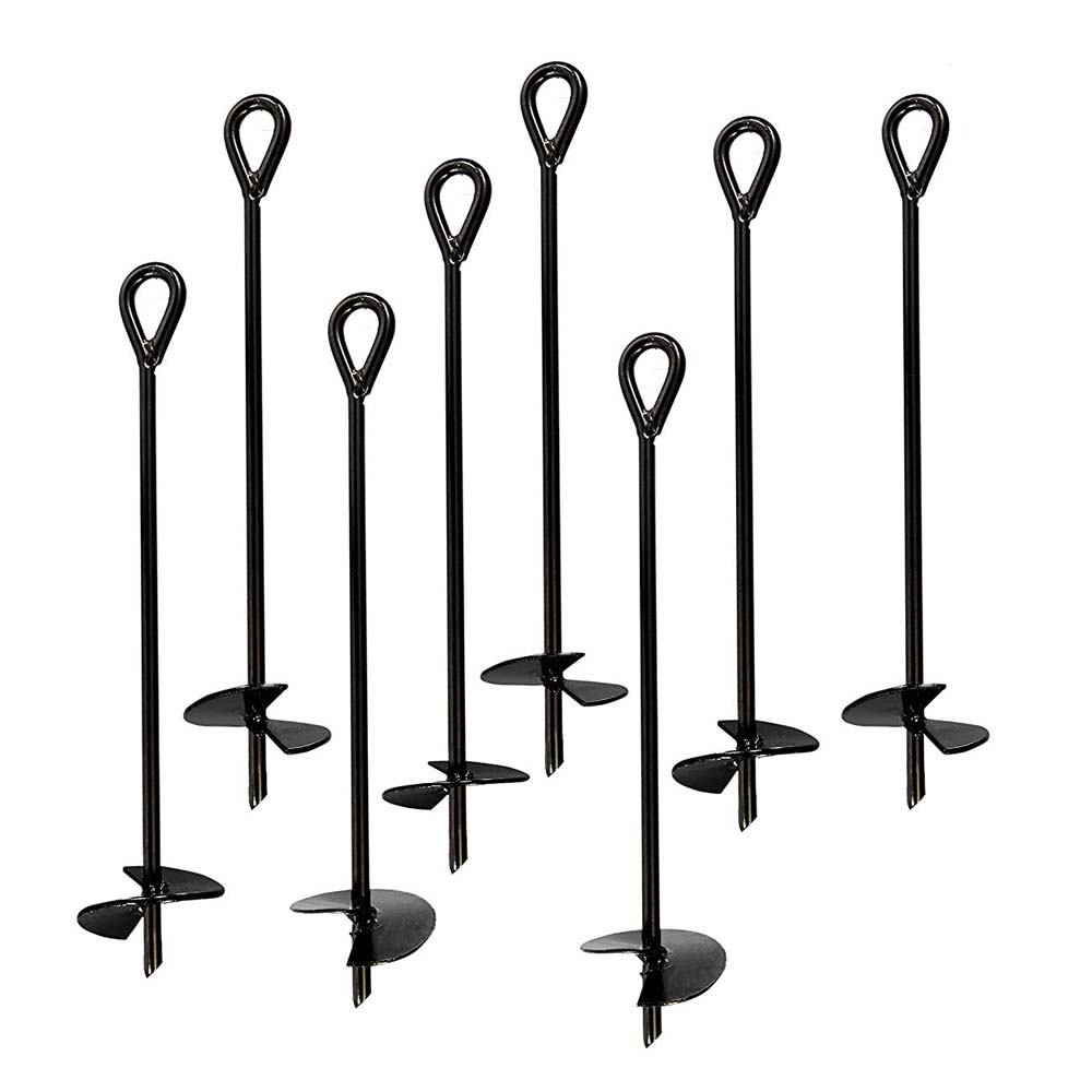 Wholesale Price Metal Post - Black Ground Anchor ,15" Long, 3" Wide Helix, 3/8" Diameter Stake Shaft earth anchor – JINSHI