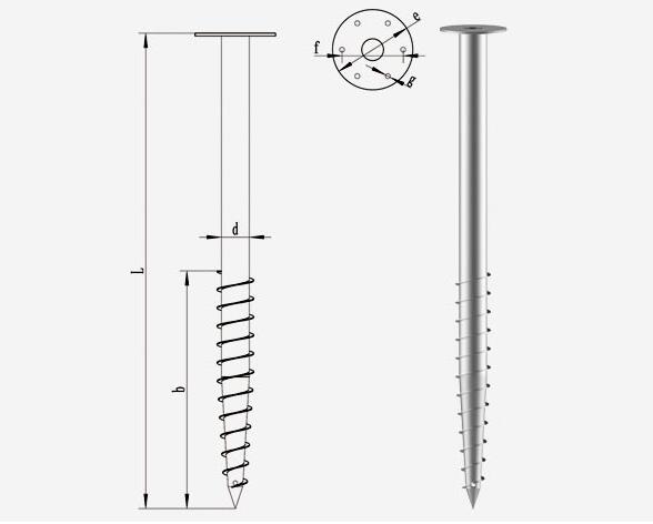 Factory wholesale Wire Fence Posts - Hot Dip Galvanized Metal Ground Piles Screw Anchor – JINSHI