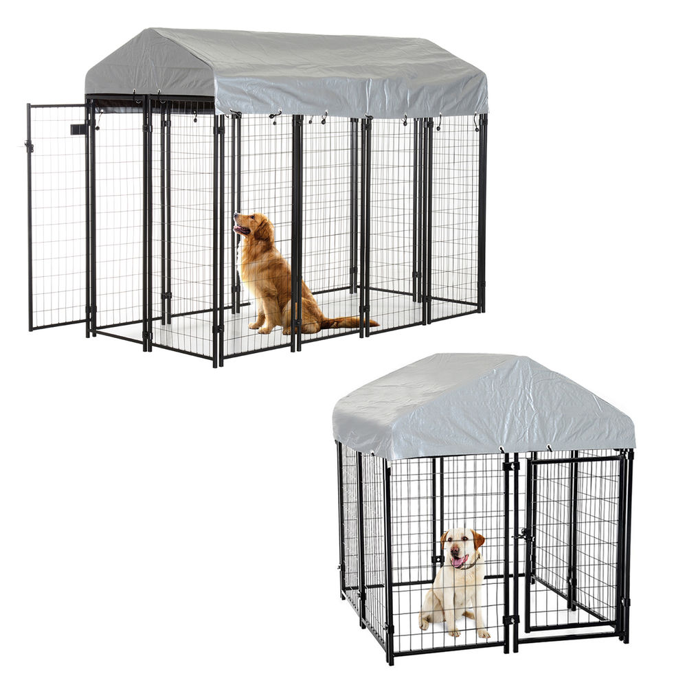 Outdoor Dog Cage Metal with Cover