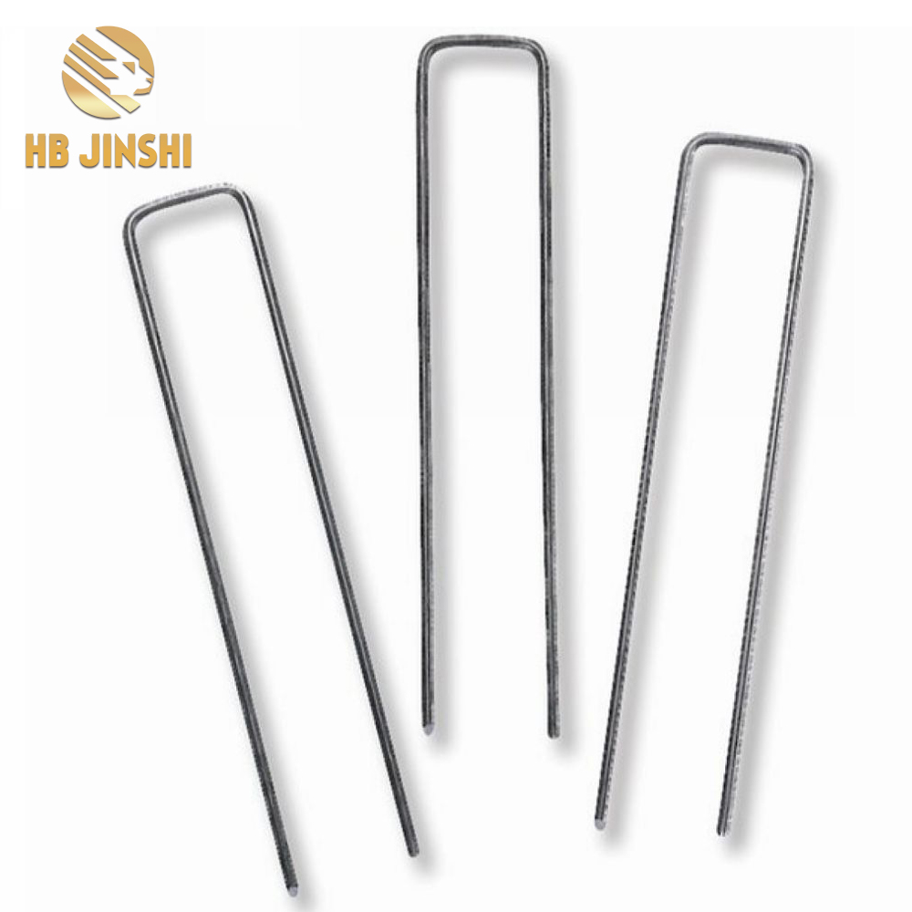 Hot Sale ISO9001 ISO14001 Certificate 2.5 x 15 cm U Type Metal Wire Galvanized Landscape Staples Sod Fabric Pins