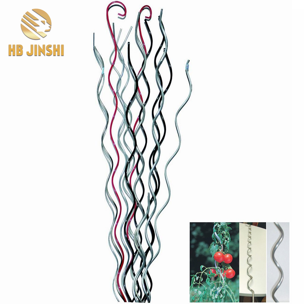 Factory directly Plant Support - 180cm Length 6mm Wire Galvanized Metal Tomato Growing Rod Wire Tomato Spiral For Garden – JINSHI