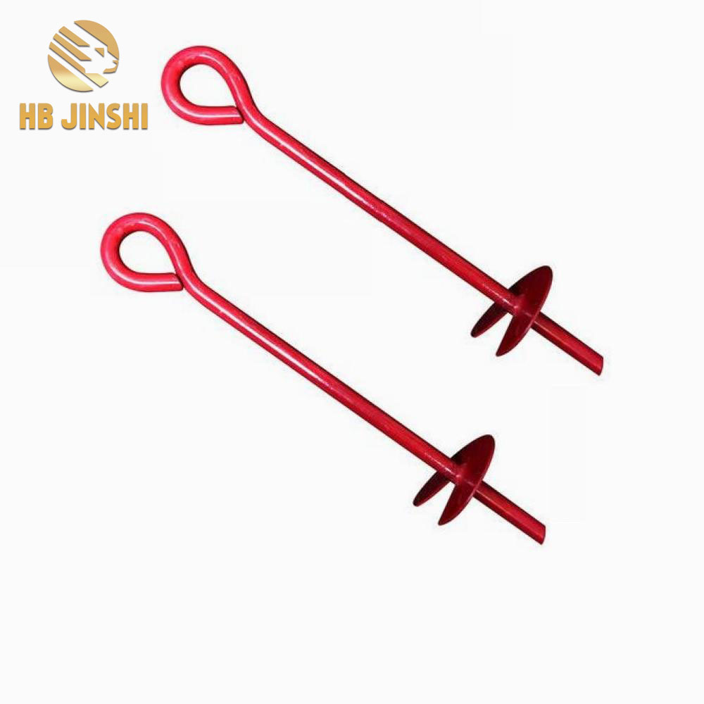 18" Powder Coated Galvanized Tent Anchor Stake Helix Earth Auger Anchor