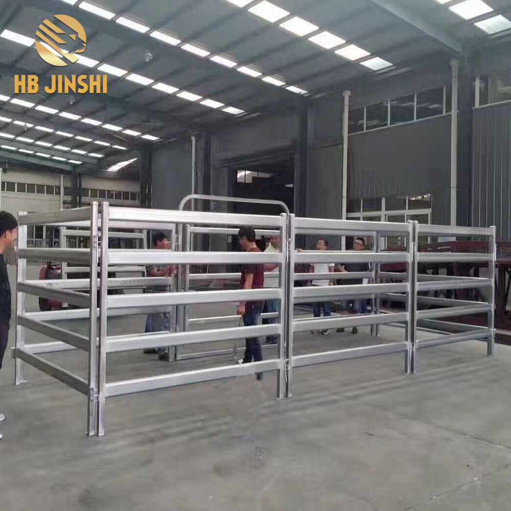 Factory directly supply Cat Fence - High Quality 2.1×1.8 m 5 Rails 6 Rails Galvanized Steel Tube Horse Fence Panel – JINSHI