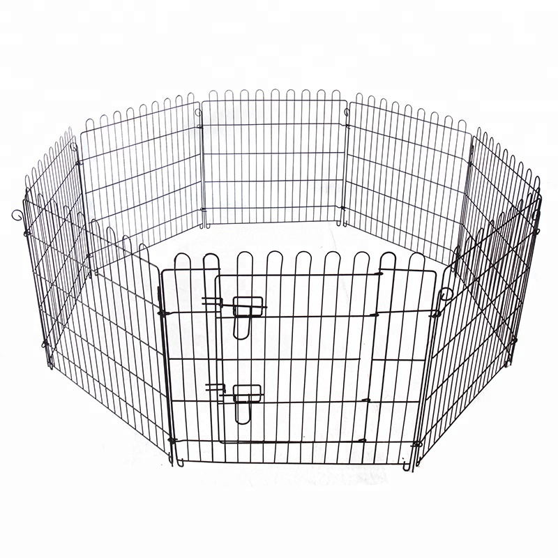 2020 wholesale price Pet Cage - 6 Panel Metal Play Run Cage Pet Dog Puppy Pen for Rabbit Guinea Pig Cat – JINSHI