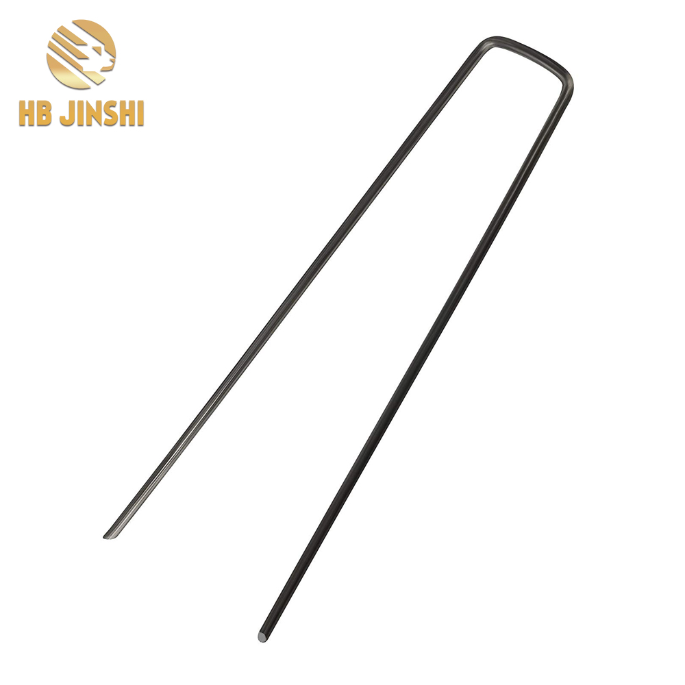 New Fashion Design for Steel Ground Anchors - 100-Pack 6" Heavy Duty 11 Gauge Galvanized Steel Garden Stakes Staples – JINSHI