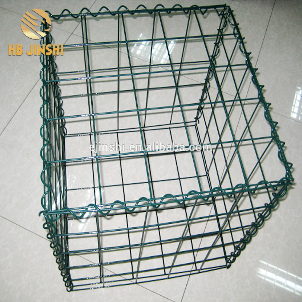 1mx1mx1m green pvc coated welded gabion box for fence (manufacture)