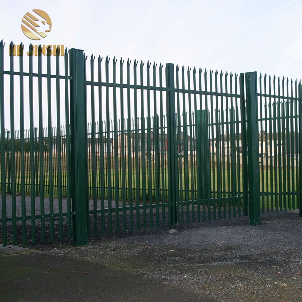 Massive Selection for Temporary Fence - Powder Coating Outdoor Security Fence Steel Palisade Fencing – JINSHI