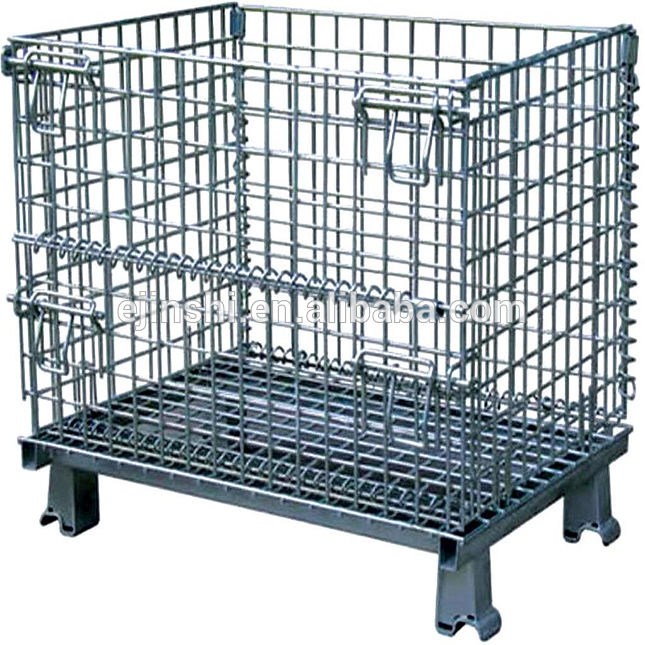 Warehouse used Collapsible rigid wire mesh container
