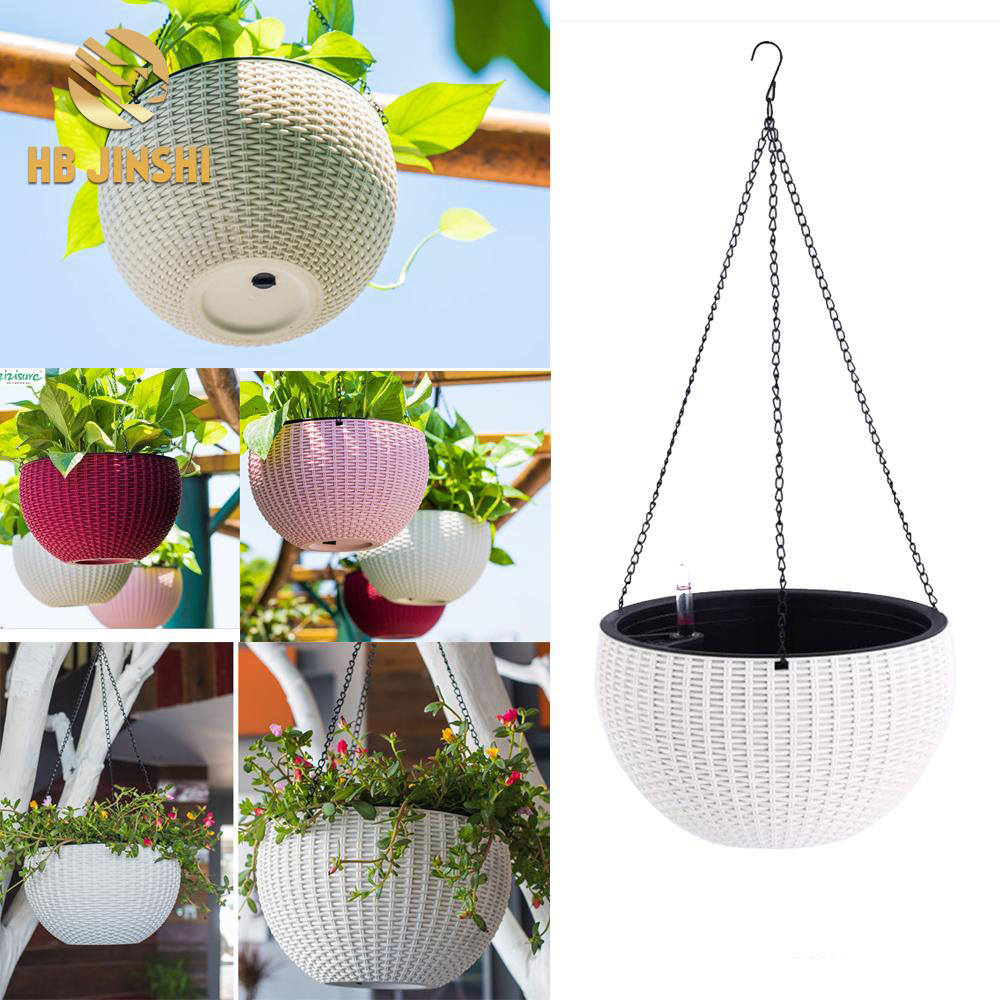 24'' Hanging Flower Plant Indoor Outdoor Basket Flower Pot iron Chain