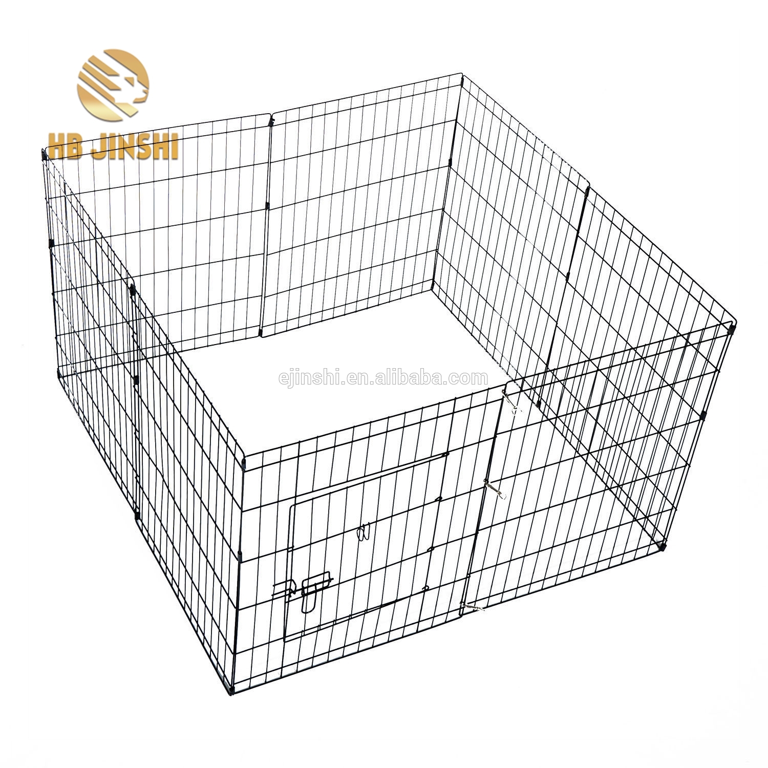 Factory Cheap Hot Large Dog Cage - Dog Play Pen – Puppy Cat Rabbit Guinea Pig Run With Door Foldable Pet Enclosure – JINSHI
