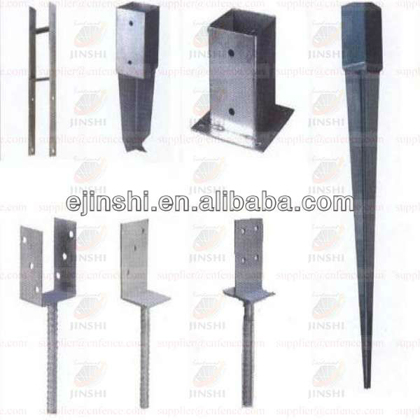 galvanized pole ground plate for Timber post support