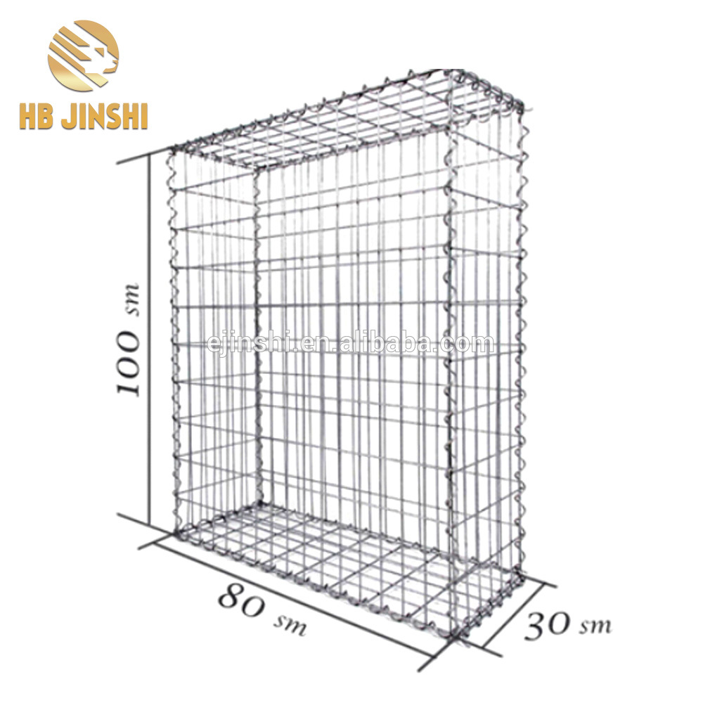 High definition Gabion Wall - 1m*0.8m*0.3m heavy duty galvanized welded gabion basket – JINSHI