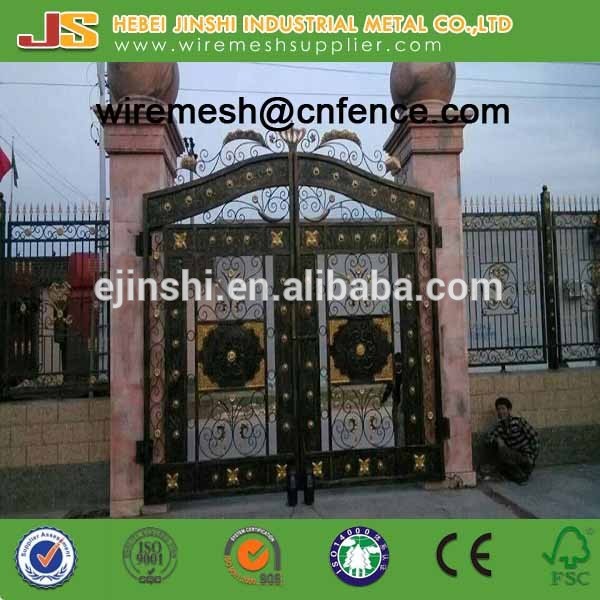 Iron steel Material decoration use antirust forged iron fence and gate factory
