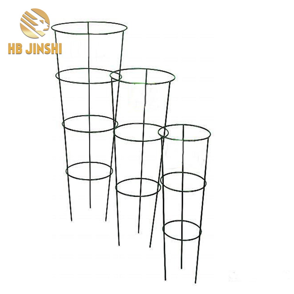 3 Rings Hot Dipped Galvanized Cone Tomato Cage Plant Support