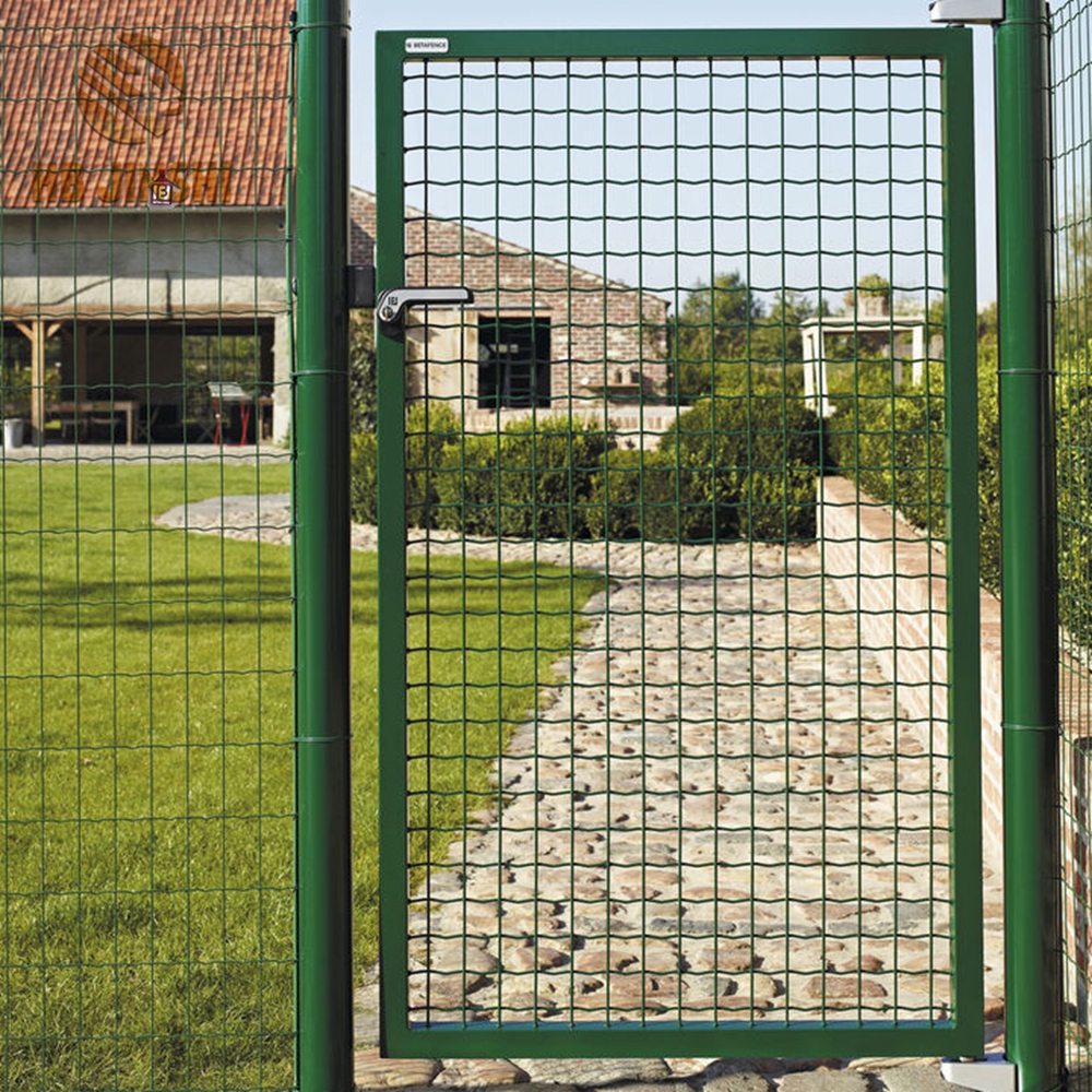 Green Powder Coated Metal Wire Mesh Fence Gate for Garden