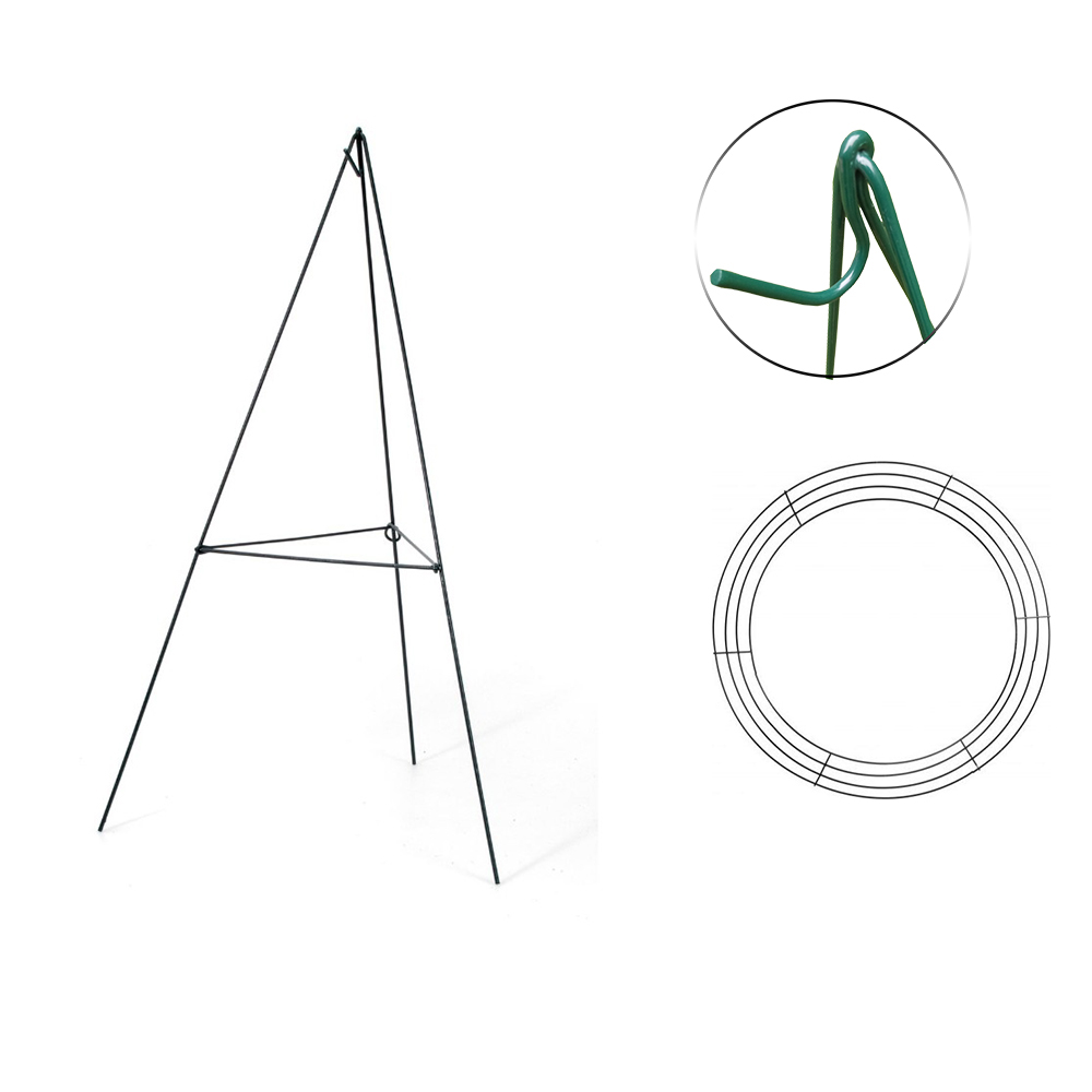 24" Green Wire Wreath Easel Stands