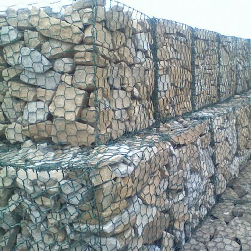 ISO 9001 factory 2 x1x1m CE Certification pvc coated river bank protect gabion basket/gabion box/gabion wall