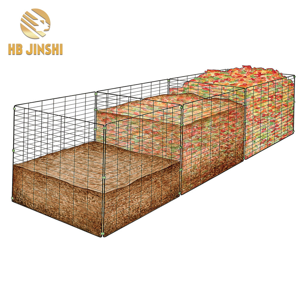 Special Price for Ground Screws For Garden Rooms - Hot Sale 90x90x70cm Metal Garden Leaf Compost Bin – JINSHI
