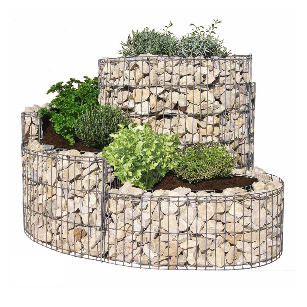 High quality Rock Filled Wire Cage Planter
