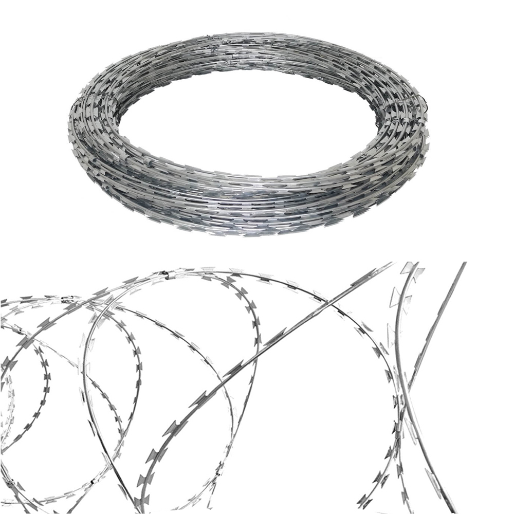 ISO Factory High Quality BTO-22 Fencing Type Concertina Razor Barbed Wire