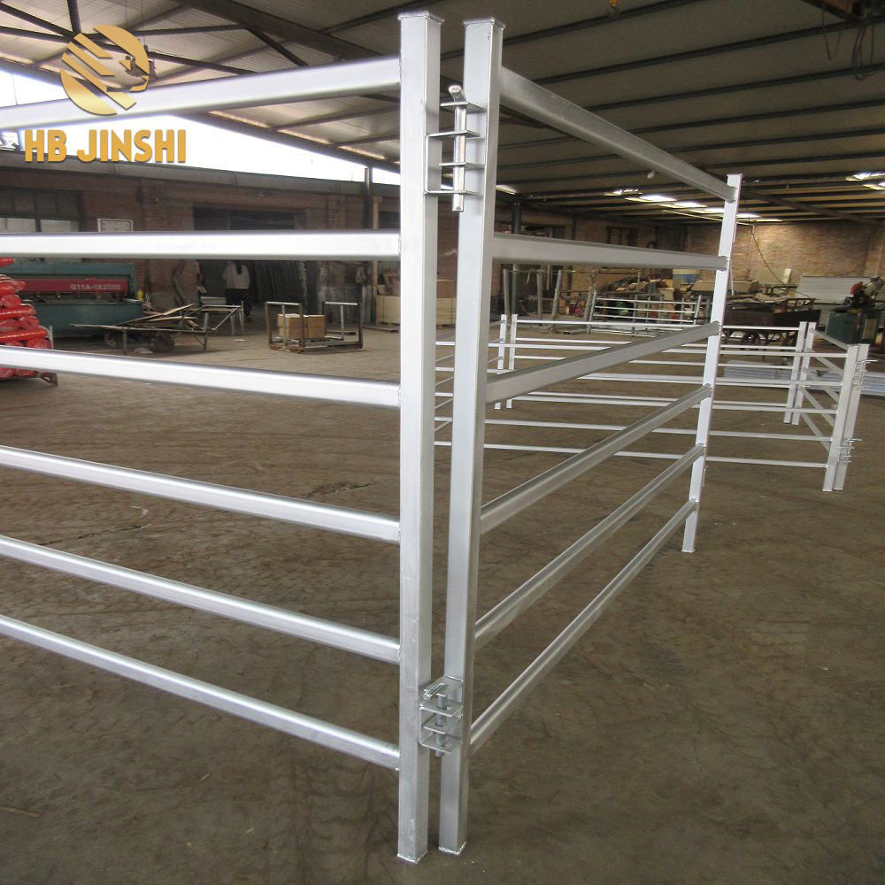 Factory Cheap Rabbit Fence - Australia Type 6 Rails 2.1 x 1.8 m Galvanized Temporary Horse Cattle Fence – JINSHI