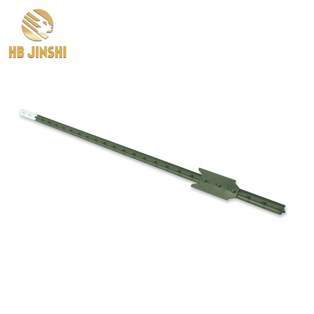 1.82m  Green Painted Studded T Post Fence Post For Farm