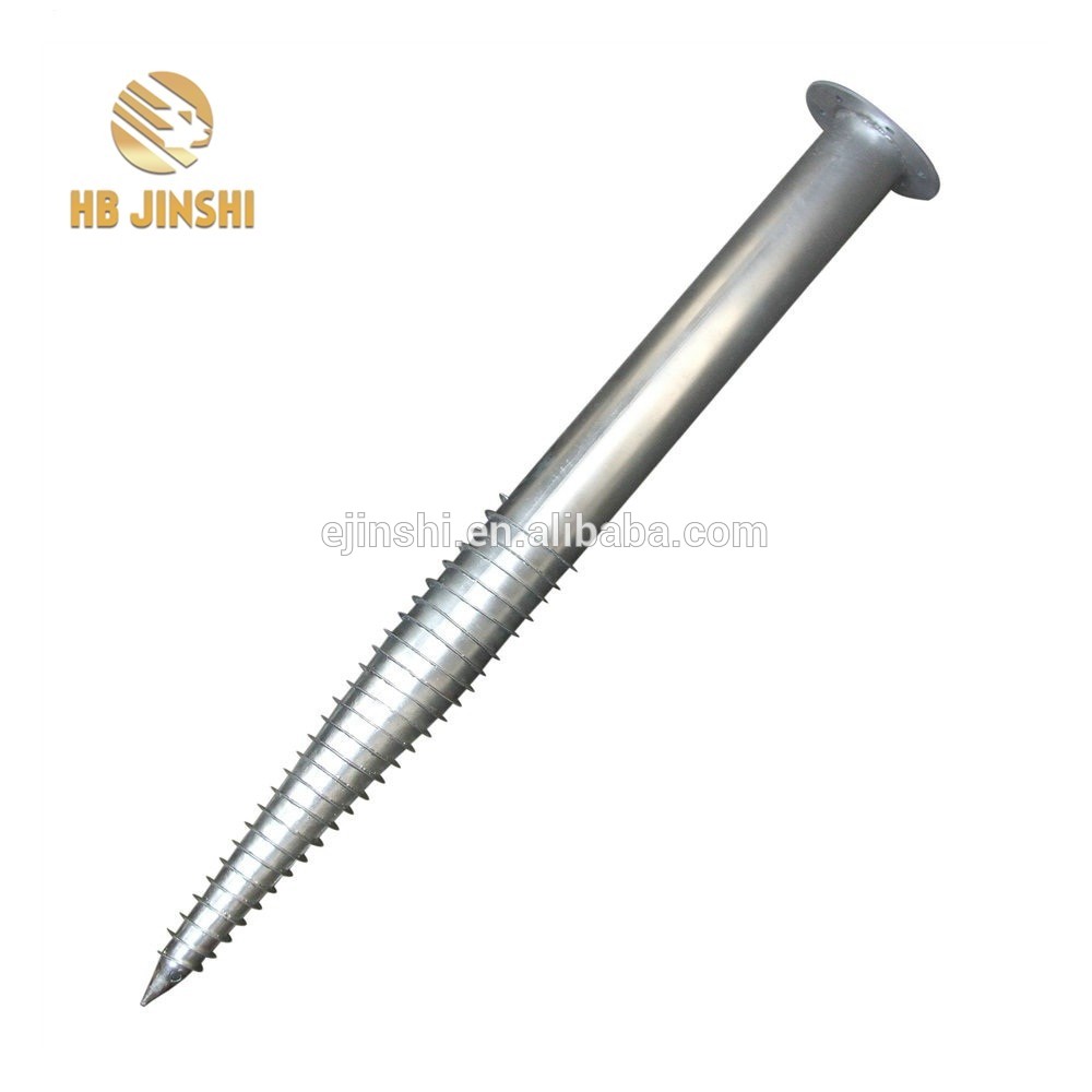 2m heavy galvanized steel ground screw for solar mounting & earth screw pile for flag pole & ground screw for fence post