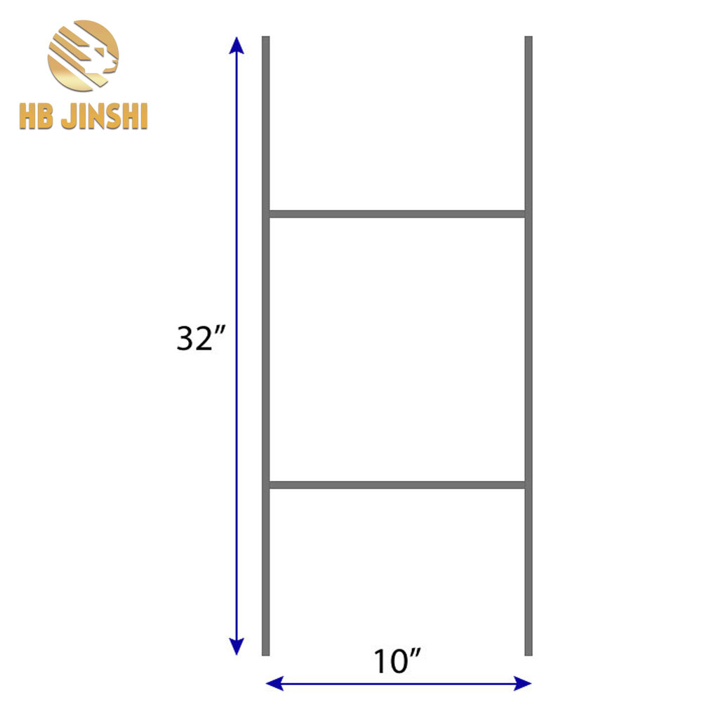 OEM Factory for Square Metal Fence Post - 10" x 30" Yard sign Steel Wire H  stake – JINSHI