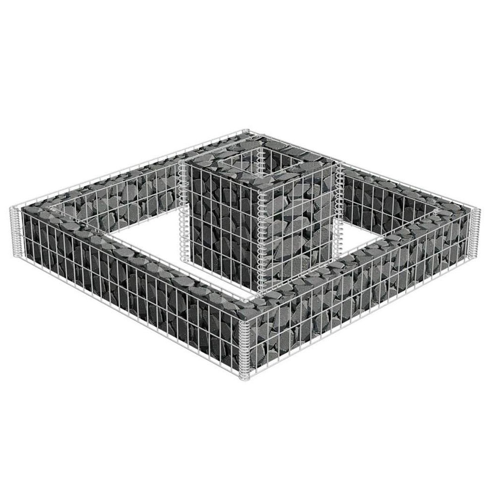 Gabion Wall Basket with Cover Stable Gridwall Panels Gabion Basket