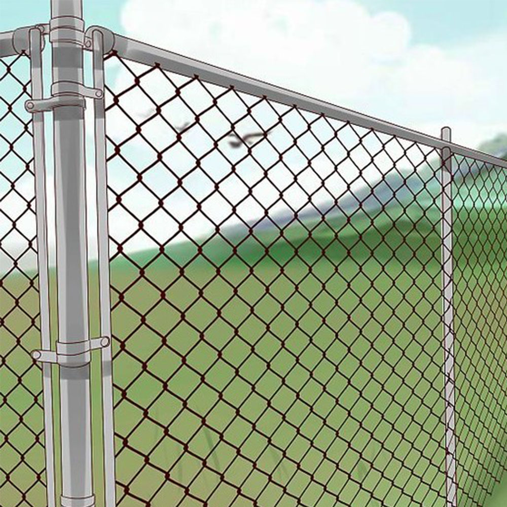 Galvanized and PVC coated diamond shape chain link fence