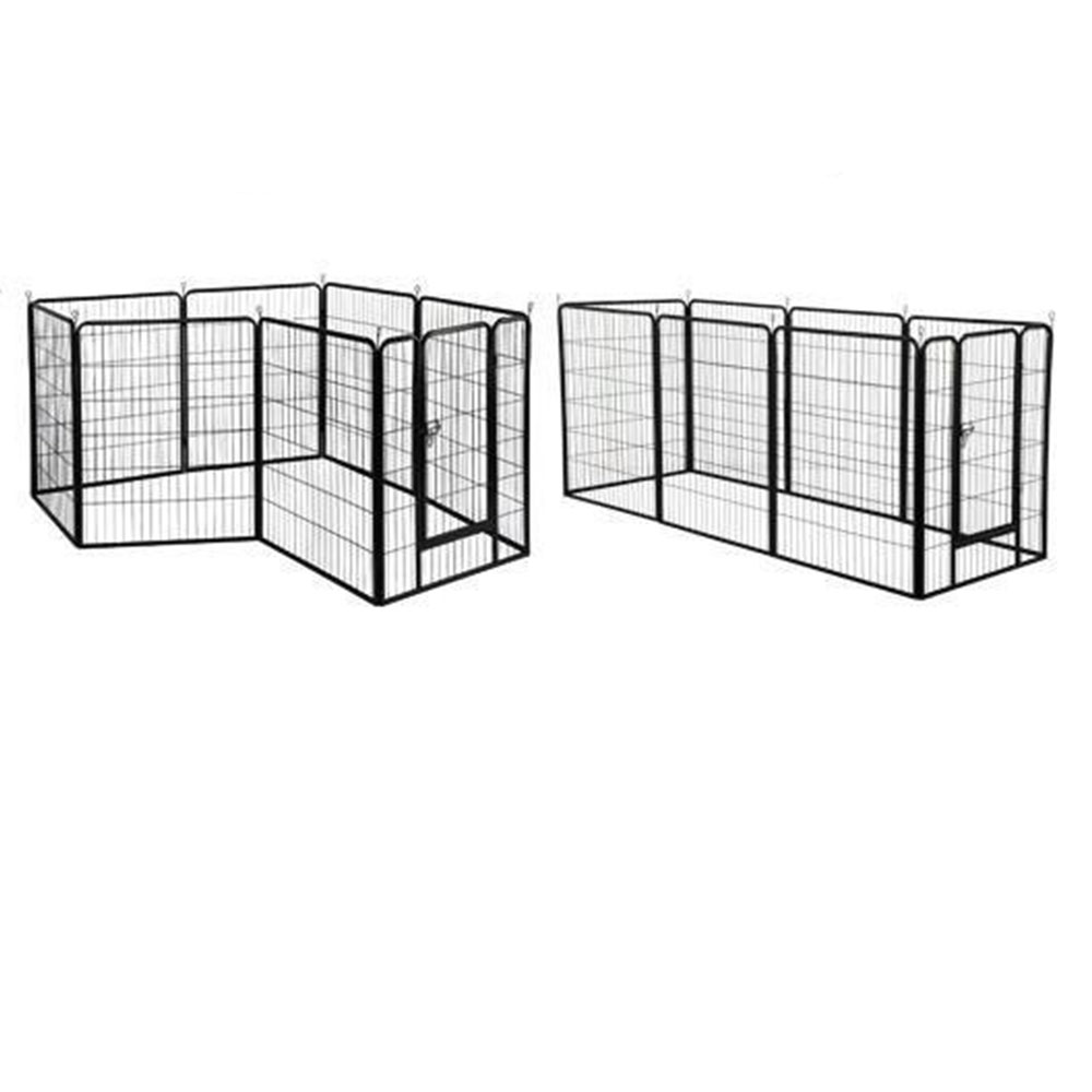 Pet Kennel Pen Exercise Cage Fence 8 Panel Dog Playpen