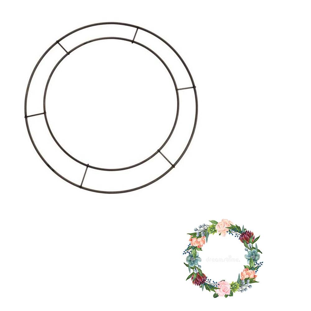 12" Round Metal Wreath Frame Ring DIY Macrame Floral Crafts Wire Form Home Decor