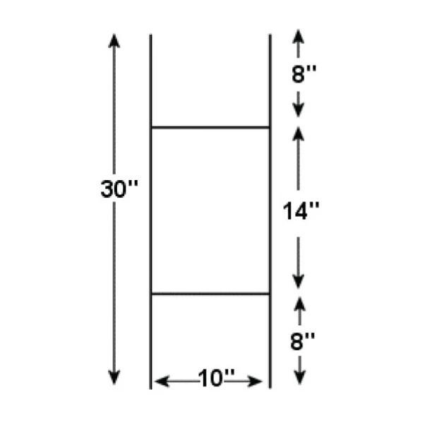 H-Frame 30'' x 10'' 3.65mm Wire Stake