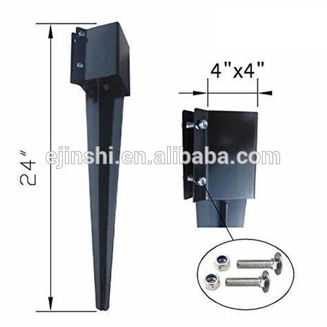 High Galvanized Square Pole Ground Anchor Spikes