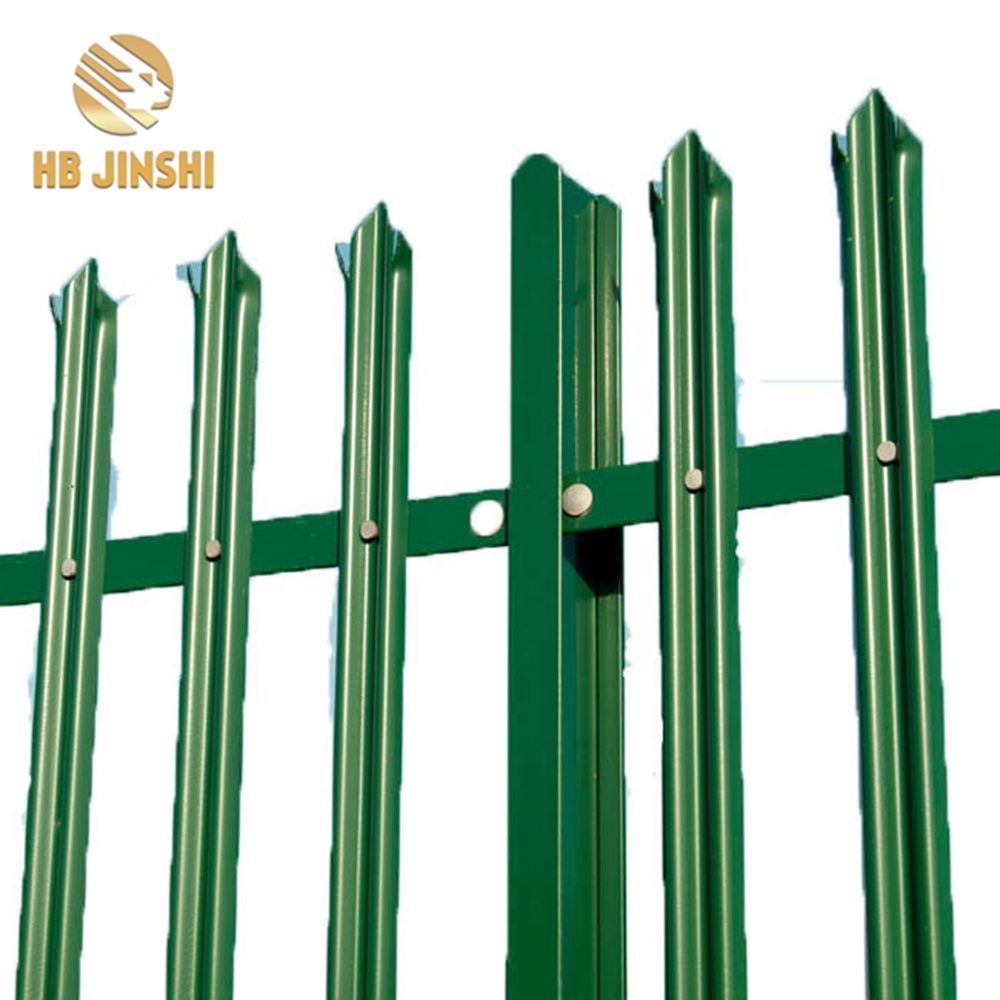 Factory Promotional Chain Link Fence Gate - Palisade Fencing Panels Green Coating Palisade Fence Panel – JINSHI