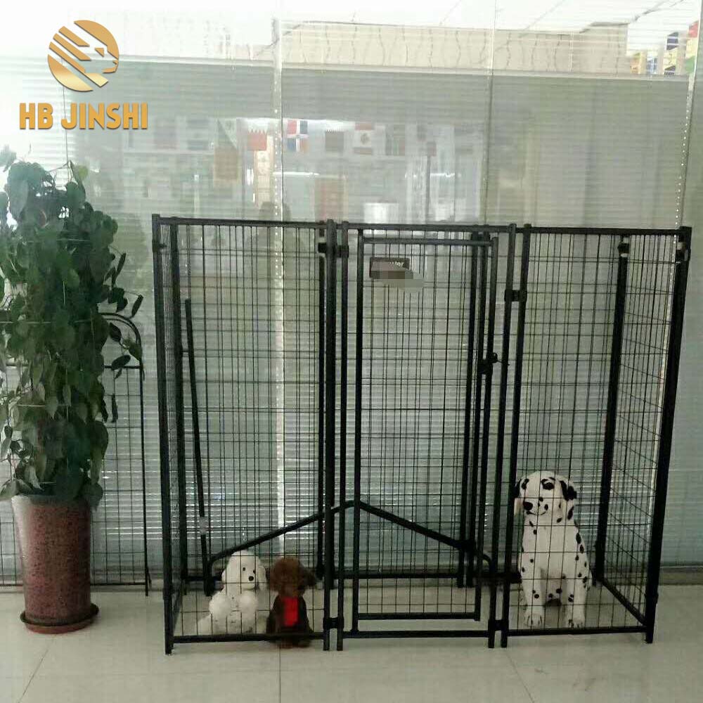 Welded Wire Dog Kennel,Outdoor Heavy Duty Pet Kennel with UV Protection and Waterproof Trap Cover