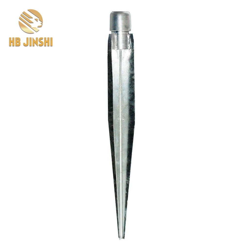High reputation Galvanized Steel Fence Posts - Steel Fencing Post Spikes Round Pole Anchors – JINSHI