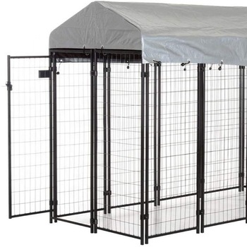 "BIG DOG" Large Dog Welded Wire Mesh Dog Cage with Waterproof Cover