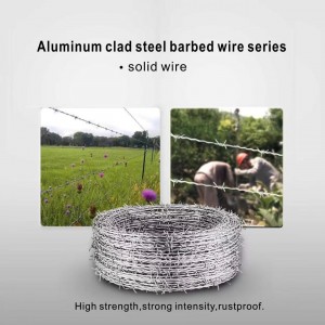 Double Wire Twisted  Aluminum clad steel barbed wire