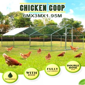 6 X 3 X2M Metalowy wybieg dla kurczaków 4 x 3 x 2 m Duży metalowy wybieg dla kurczaków