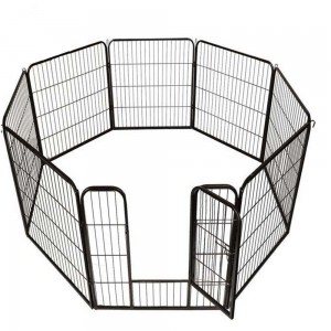 Stylo de jeu pour chiot en métal robuste 8 panneaux cages d'exercice pour animaux de compagnie caisse chenils cage pour chien