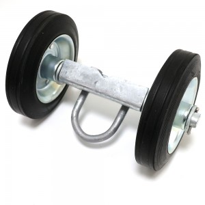 Heavy Duty Steel Solid Wheels Fence Rolling Kit for Chain Link Sliding Gate