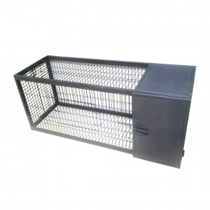 Black powder coated metal rabbit pet cage
