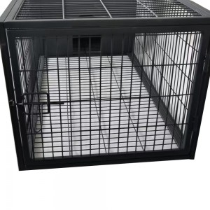 Black powder coated metal rabbit pet cage