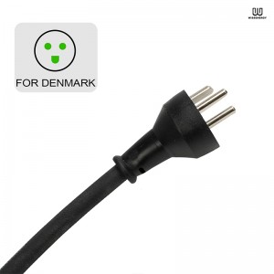 Mode 2 EV Portable Charger (6A 1 Phase 1.3KW) Denmark Plug Type 1/2 Connector (16ft/5m Cable)