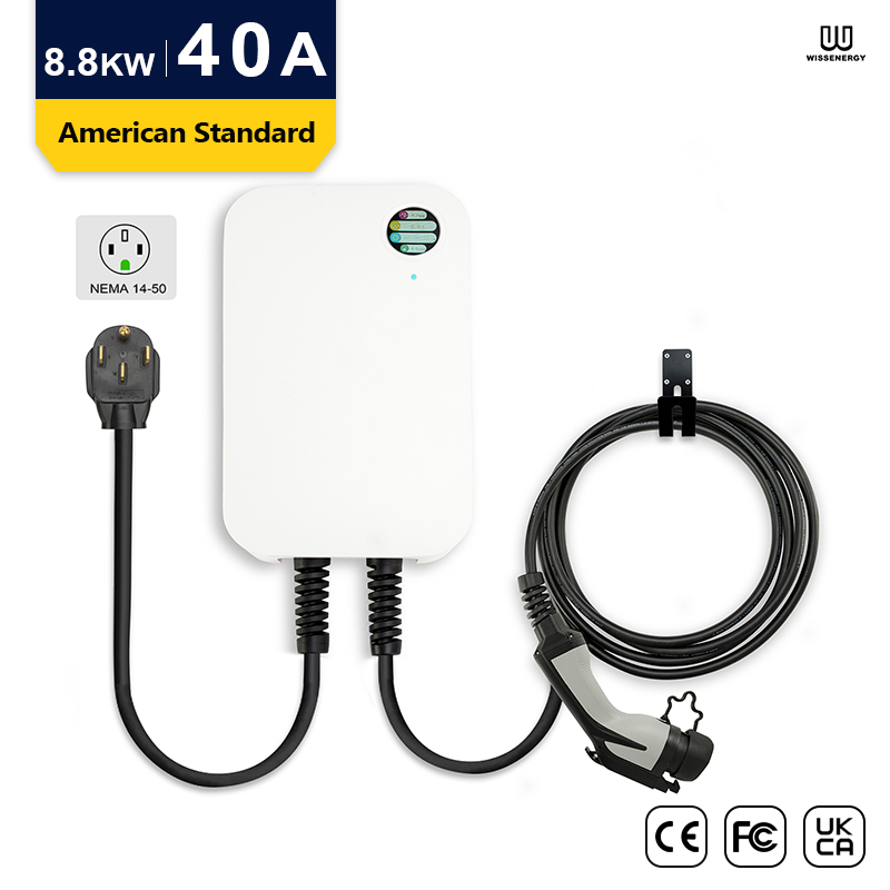 WB20 Level 2 EV Charging Station 40A 8.8KW, 20FT Cable, NEMA 14-50 Plug, Compatible with J1772 EVs Featured Image