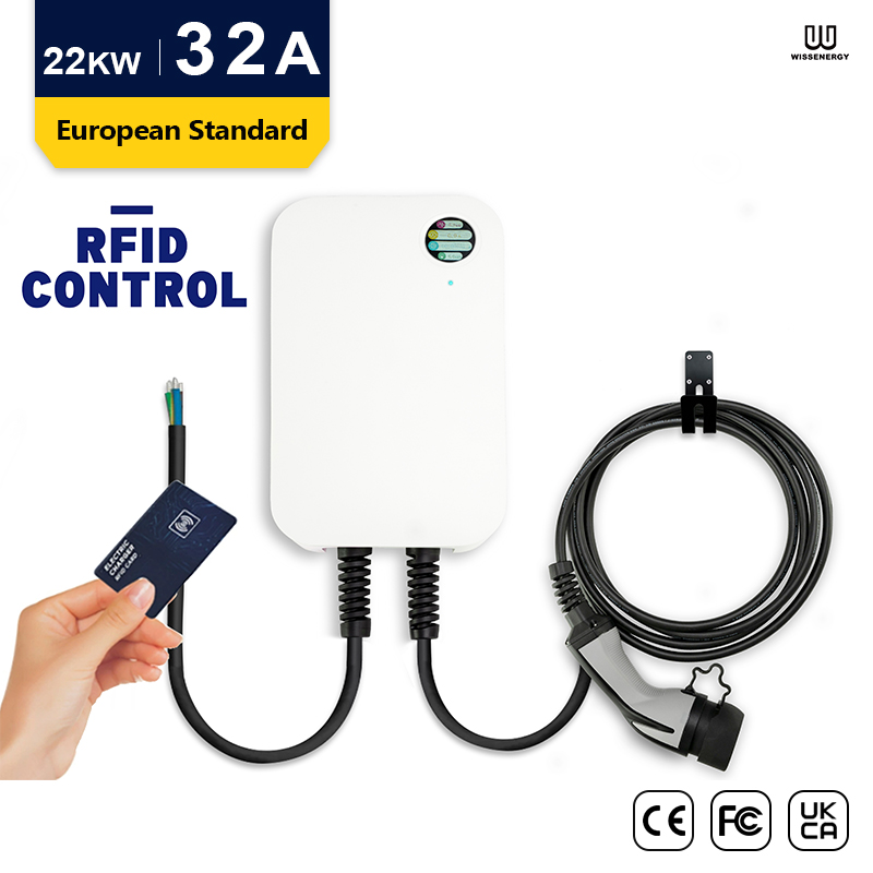 WB20 Type 2 Plug Electric Vehicle AC Charger – RFID Version-22kw-32A Featured Image