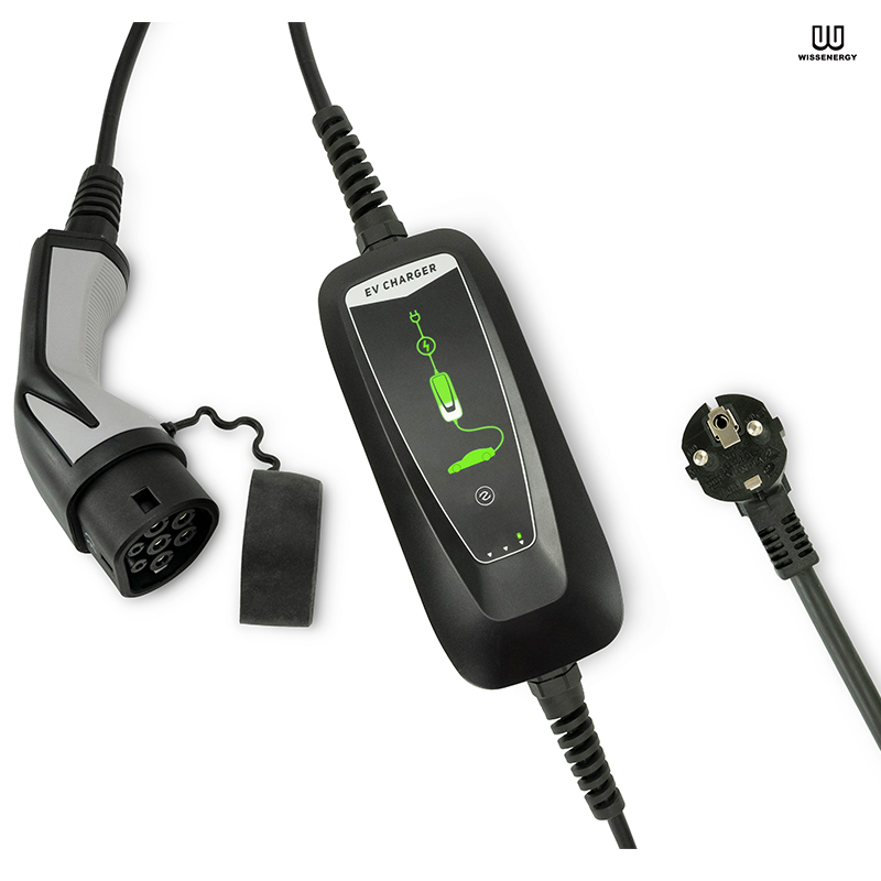 Chargeur portable EV pour voiture électrique, mode 2, type 2, alimenté par  CEE, SUL3.6 KW, 16A, 1 phase, courant réglable, câble de charge 5 m, 9 m,  6/7 m - AliExpress